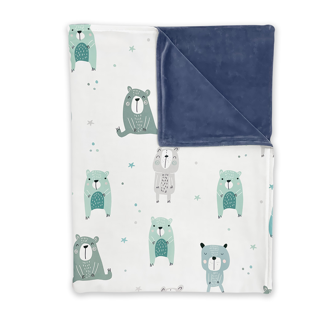 Leichte Babydecke Pastellbärchen